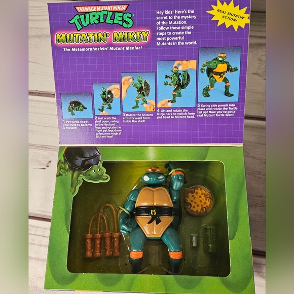 Teenage Mutant Ninja Turtles Mutant Leo, Mikey, and Rocksteady Action Figures - Picture 2 of 9